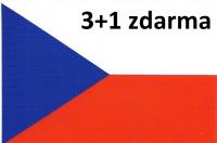 Samolepka vlajka ČR 4,5x3 cm (AKCE 3+1 zdarma)